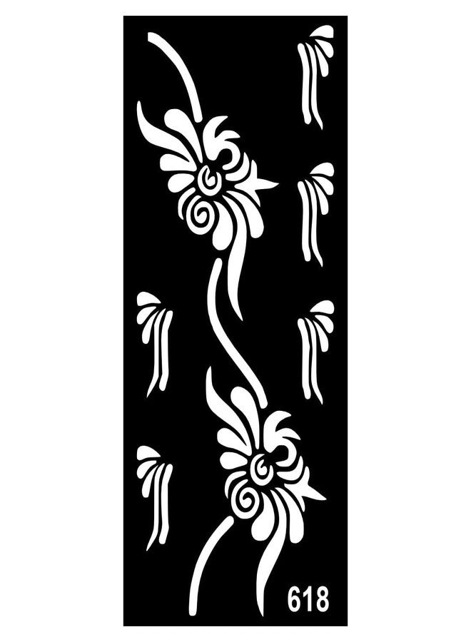 Komstec Smooth Pattern Mehndi Art Stencil Sticker Designed for Kids of All Ages - Image 1